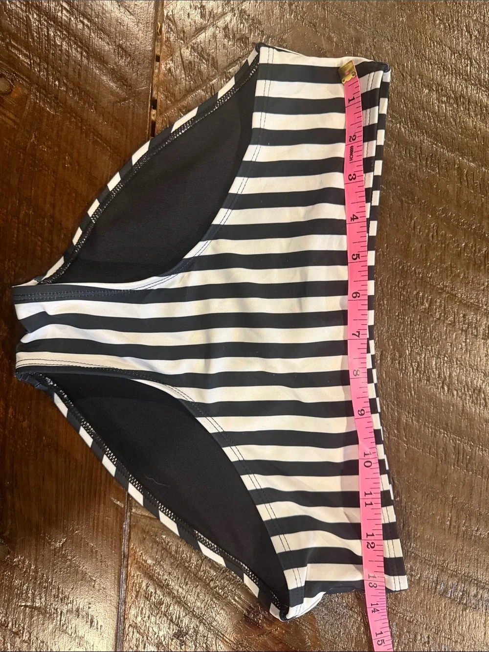 Old Navy Black and White Striped Girls Swim Bottoms